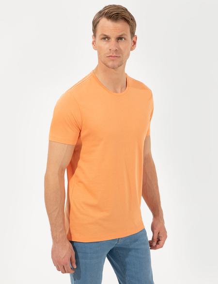 Oranj Slim Fit Baskılı Bisiklet Yaka Tişört - 50249877024
