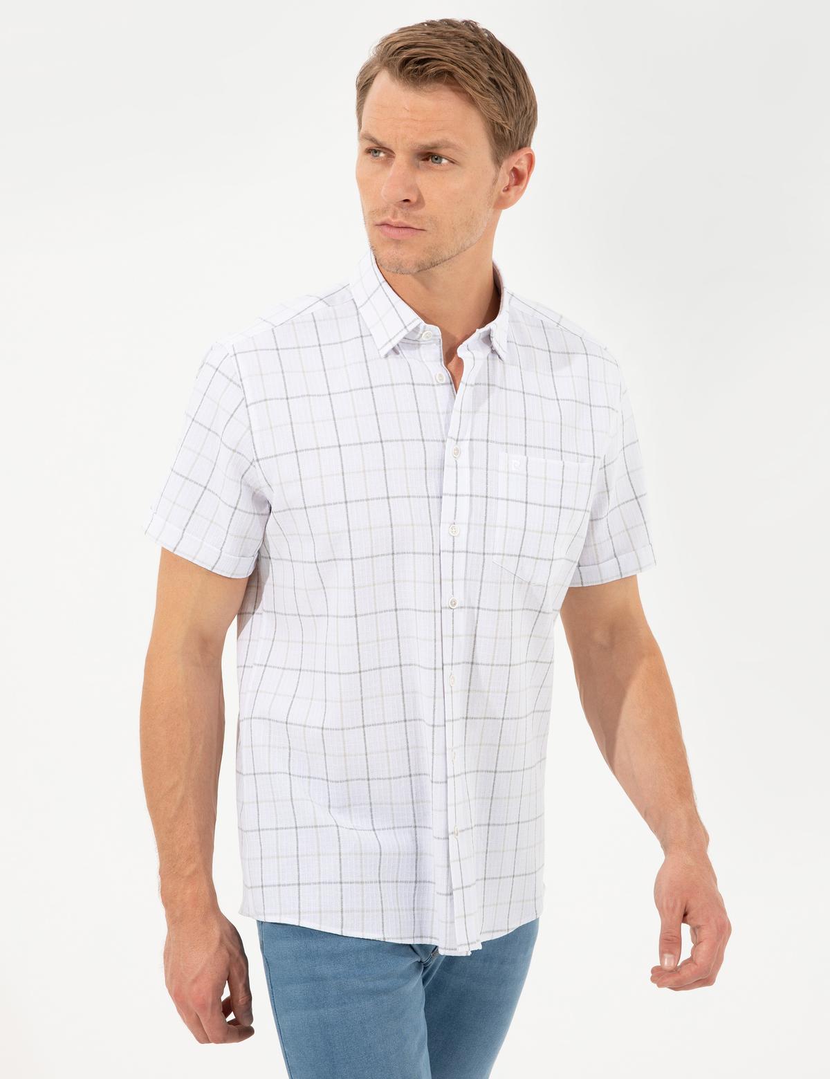 Haki Regular Fit Kısa Kollu Gömlek