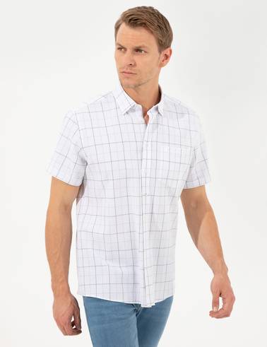 Haki Regular Fit Kısa Kollu Gömlek