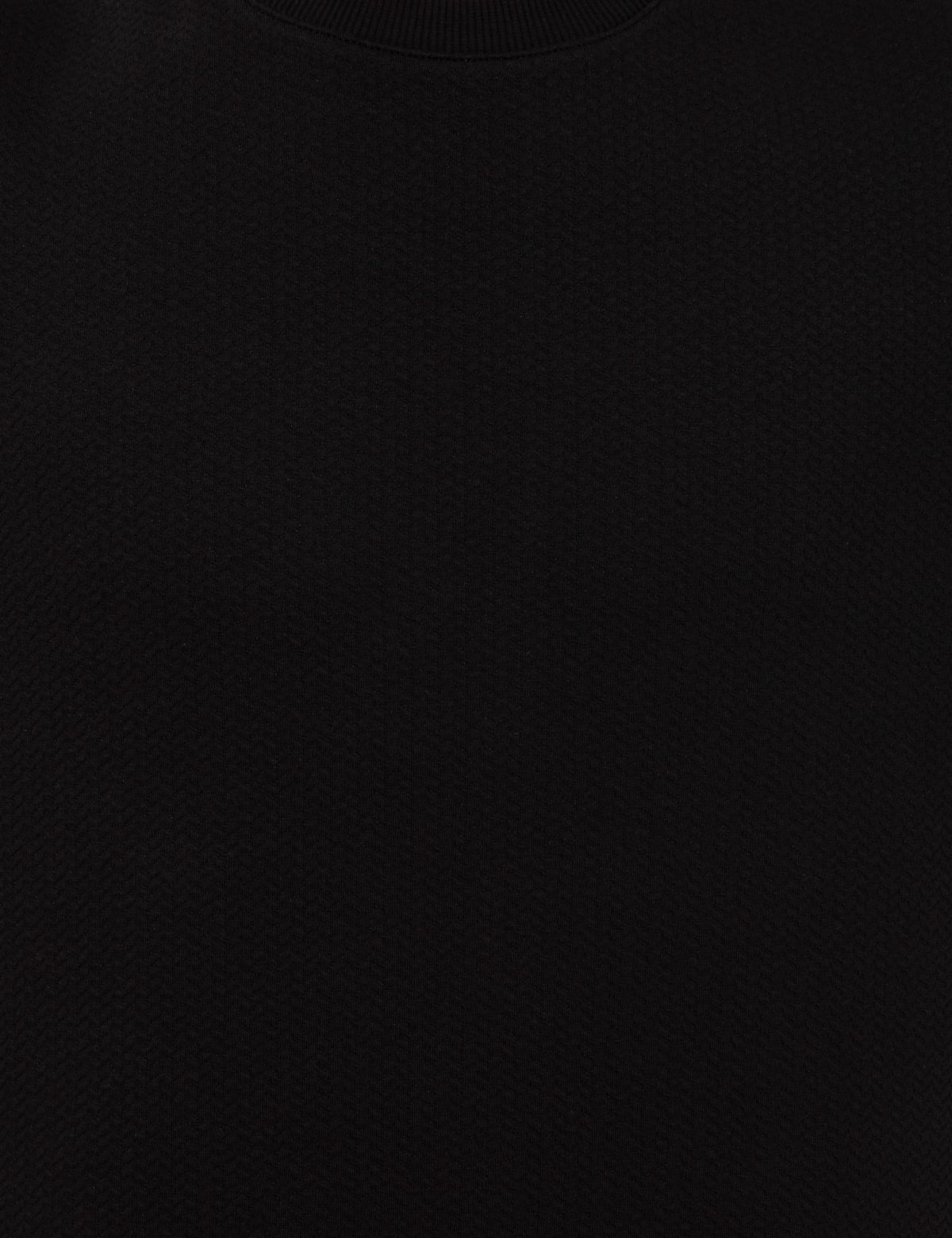 Siyah Regular Fit Baskılı Bisiklet Yaka Tişört - 50249818006