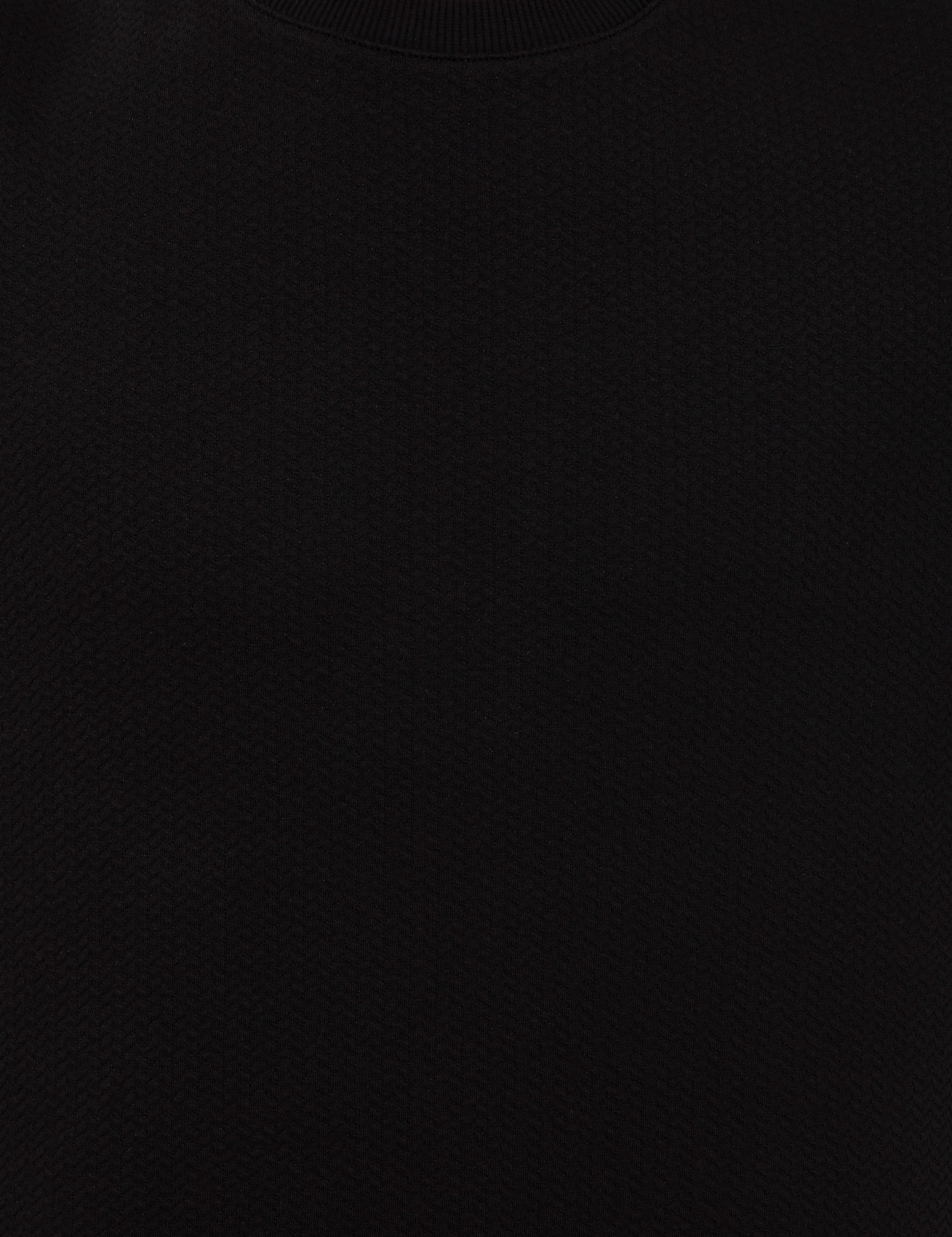 Siyah Regular Fit Baskılı Bisiklet Yaka Tişört