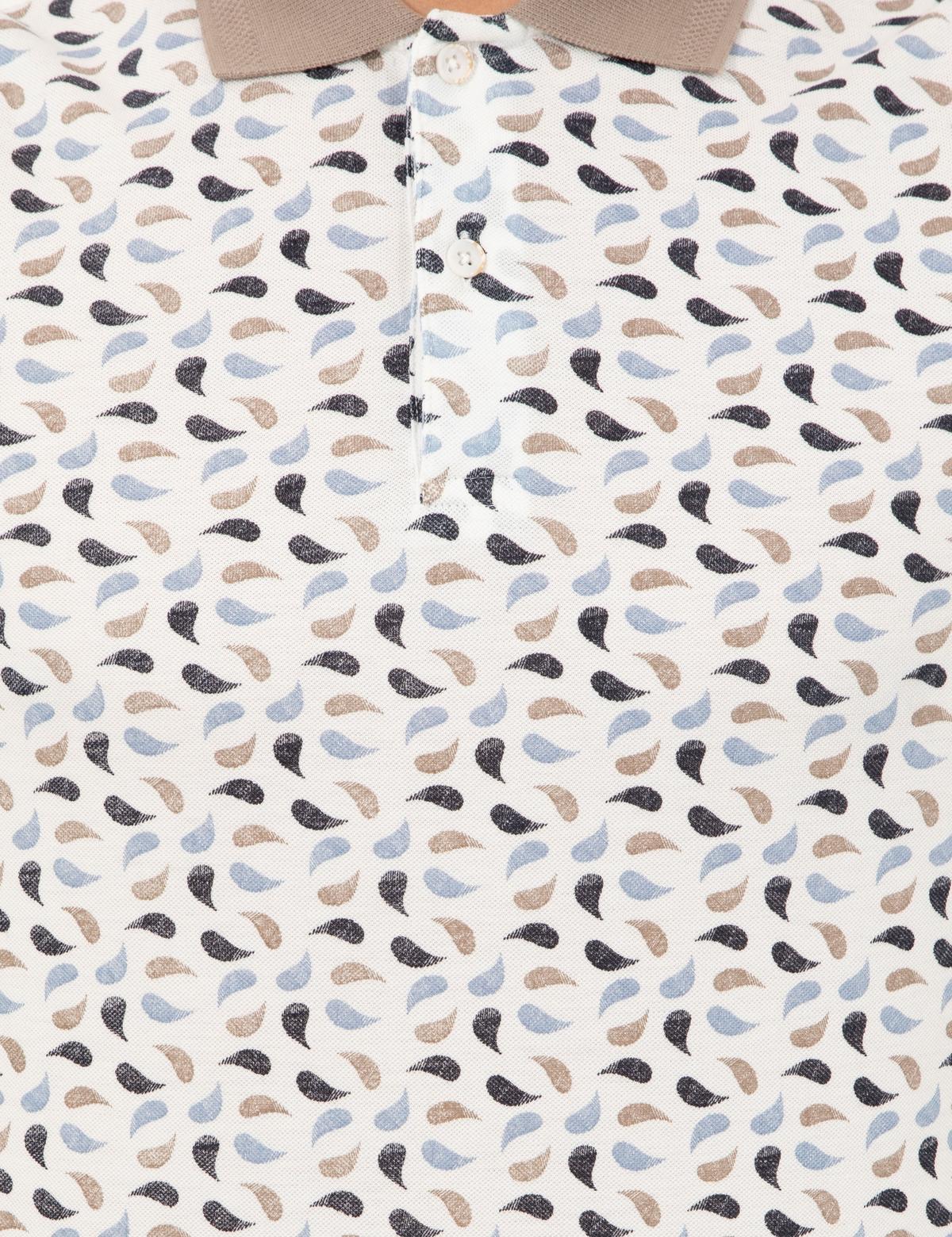 Lacivert Baskılı Polo Yaka Tişört - 50249852037