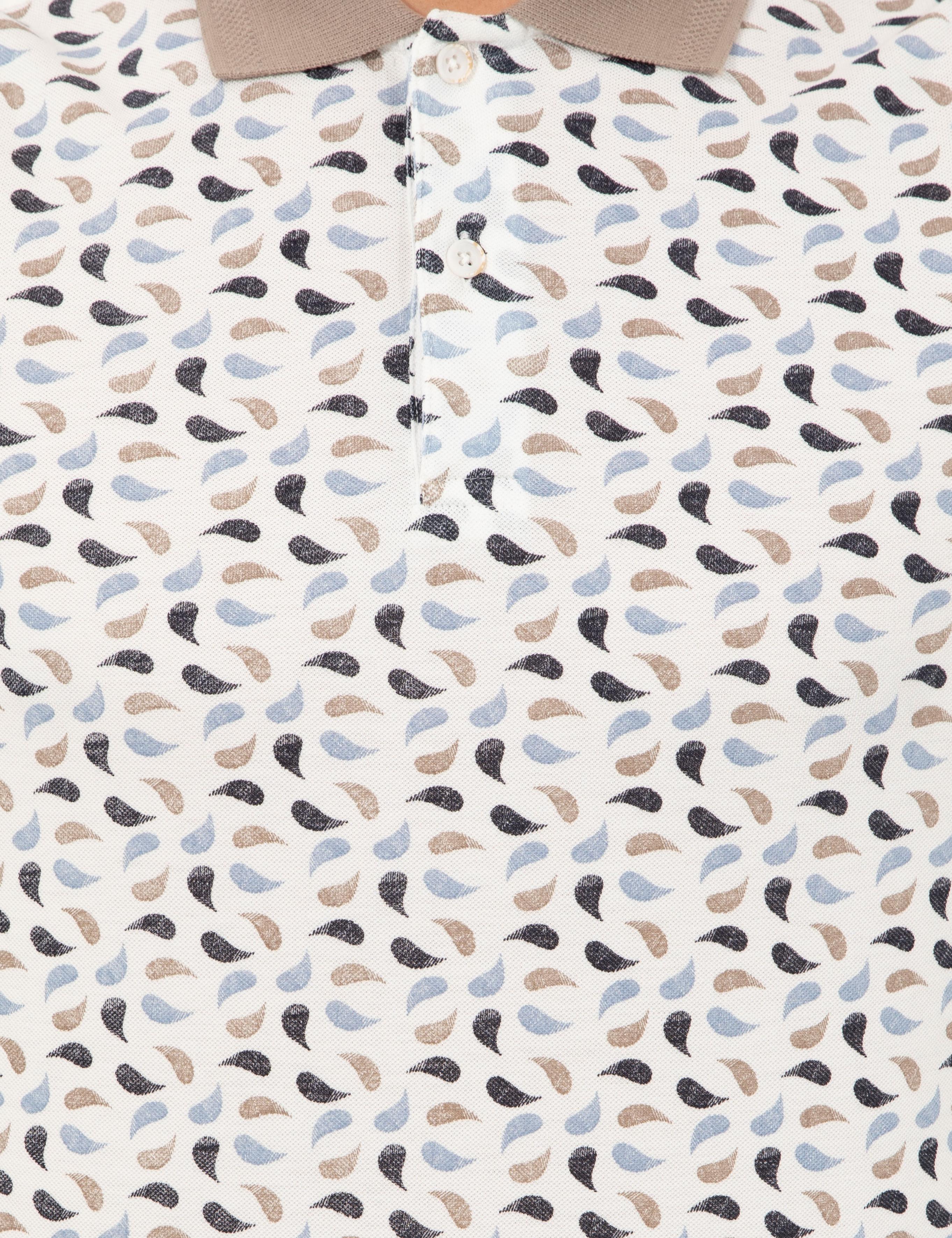 Lacivert Baskılı Polo Yaka Tişört