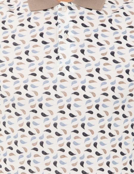 Lacivert Baskılı Polo Yaka Tişört - 50249852037