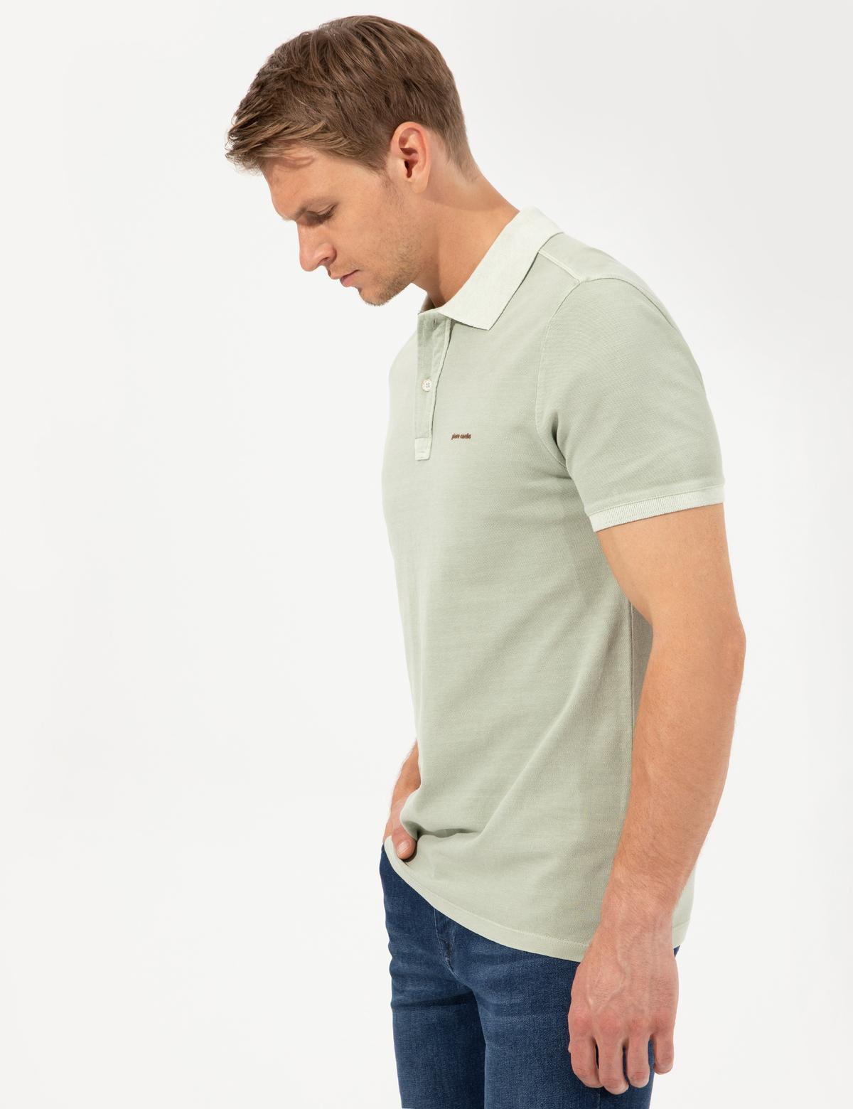 Açık Yeşil Slim Fit Polo Yaka Tişört - 50249684044