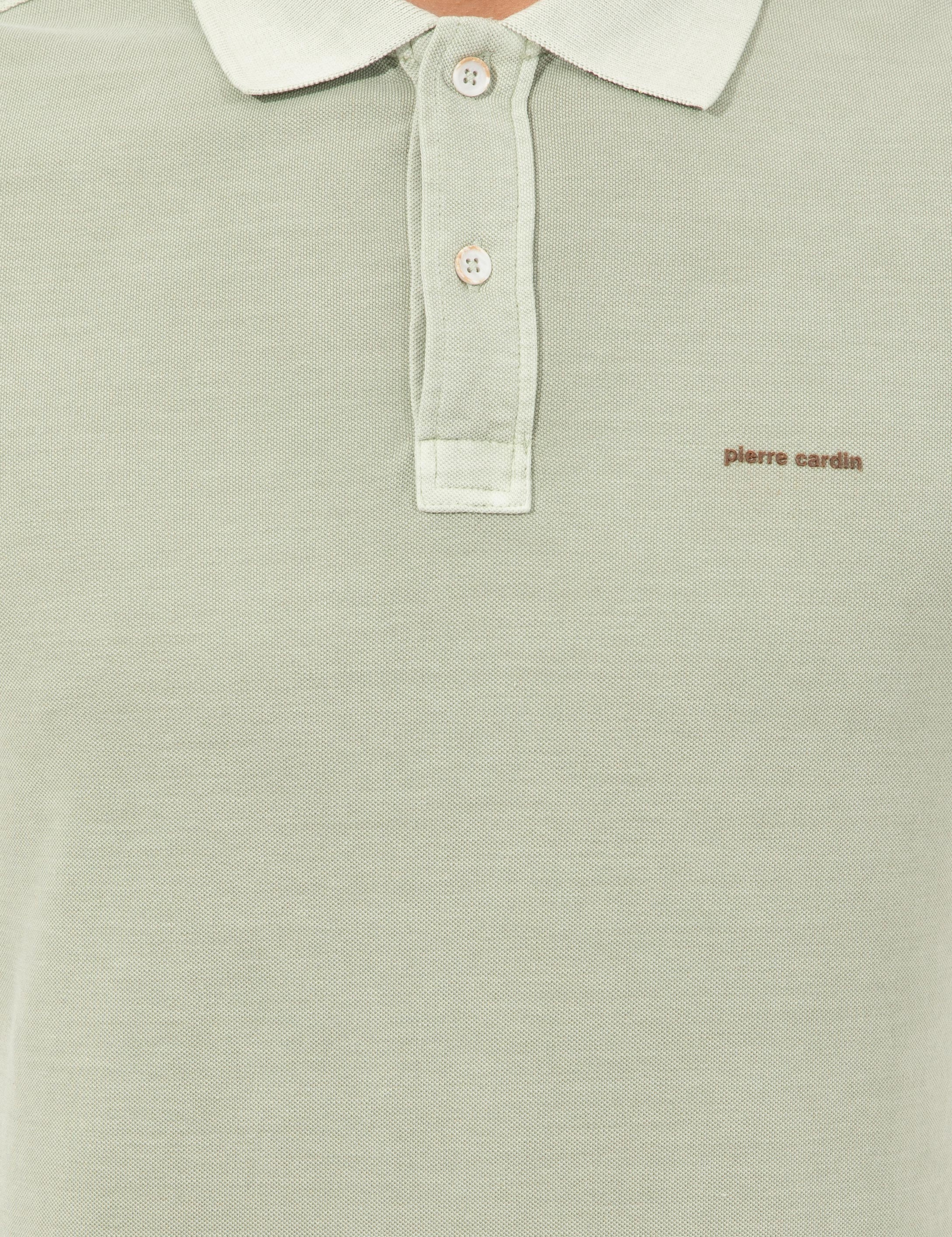 Açık Yeşil Slim Fit Polo Yaka Tişört - Image 6
