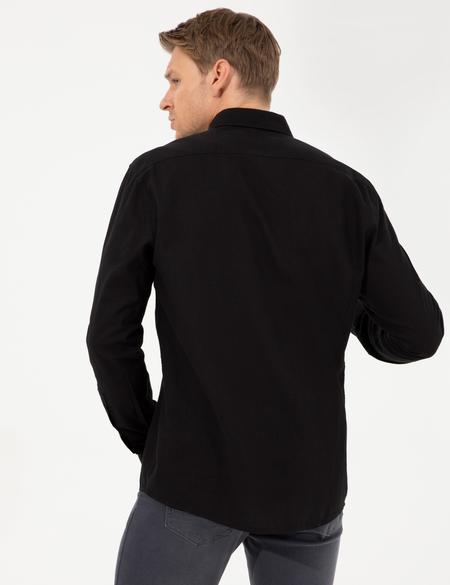 Siyah Regular Fit Uzun Kollu Gömlek - 50249667089