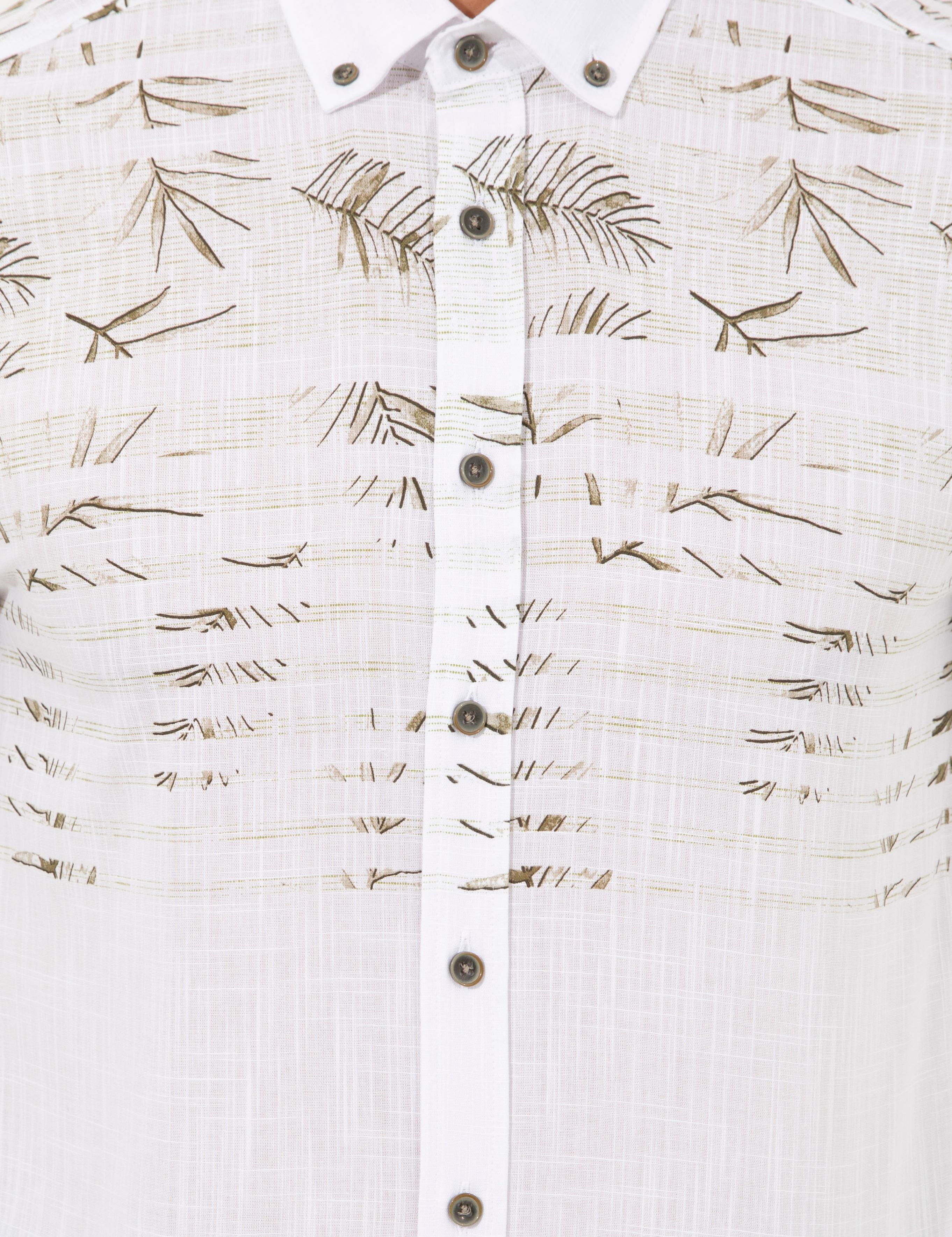 Yeşil Slim Fit Uzun Kollu Gömlek