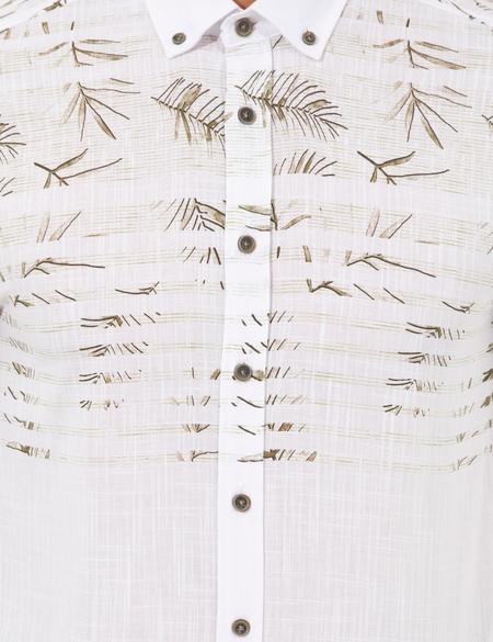 Yeşil Slim Fit Uzun Kollu Gömlek - 50250977001