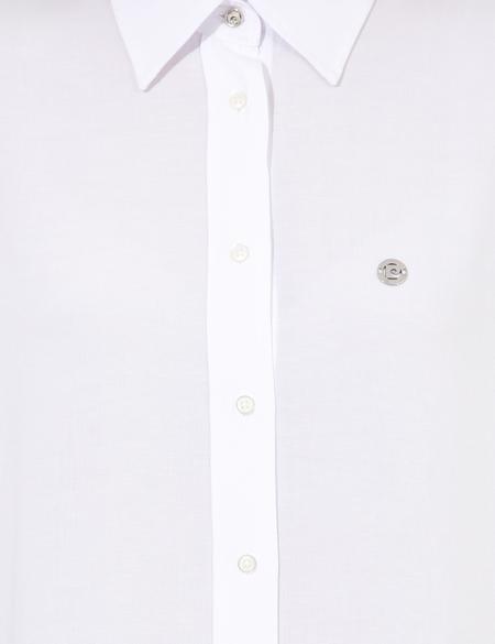 Beyaz Keten Karışımlı Gömlek - 50252480003