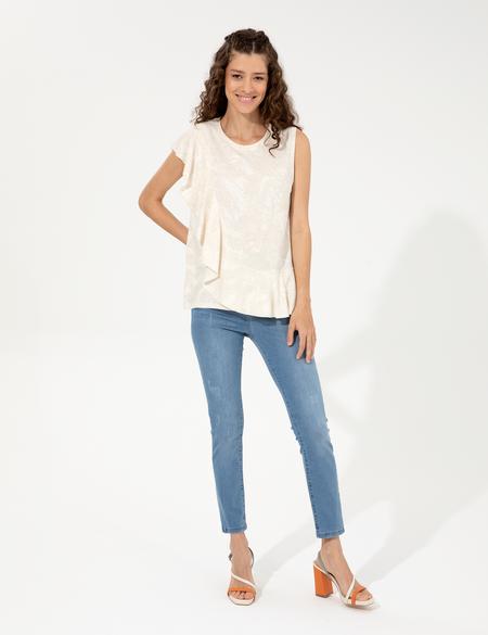 Krem Comfort Fit Örme Bluz - 50246096002