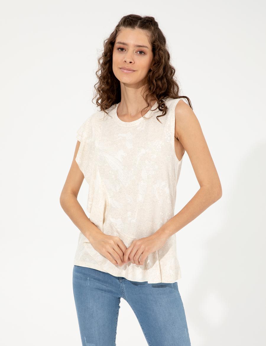 Krem Comfort Fit Örme Bluz