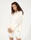 Ekru Oversize Kapüşonlu Sweatshirt