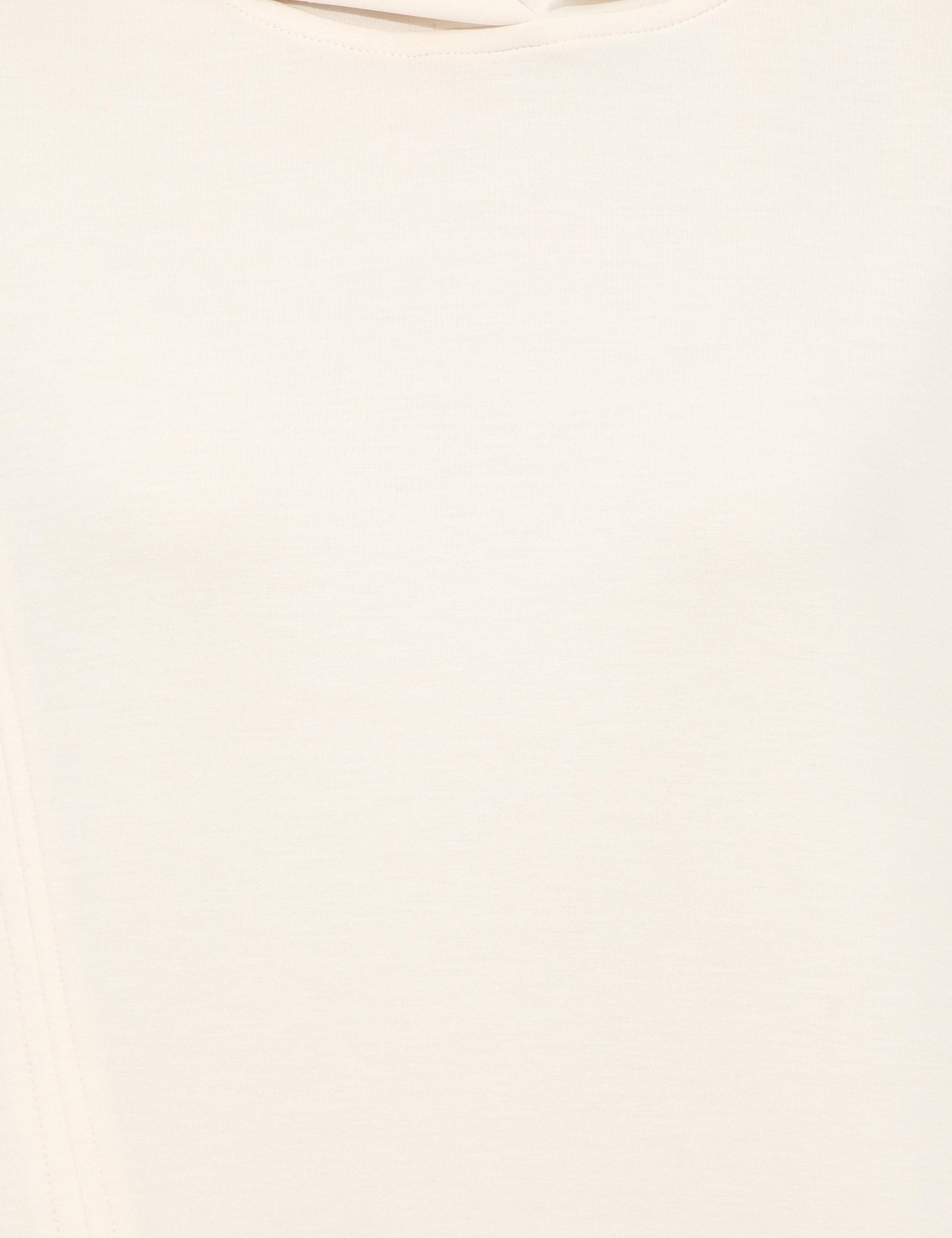 Ekru Oversize Kapüşonlu Sweatshirt