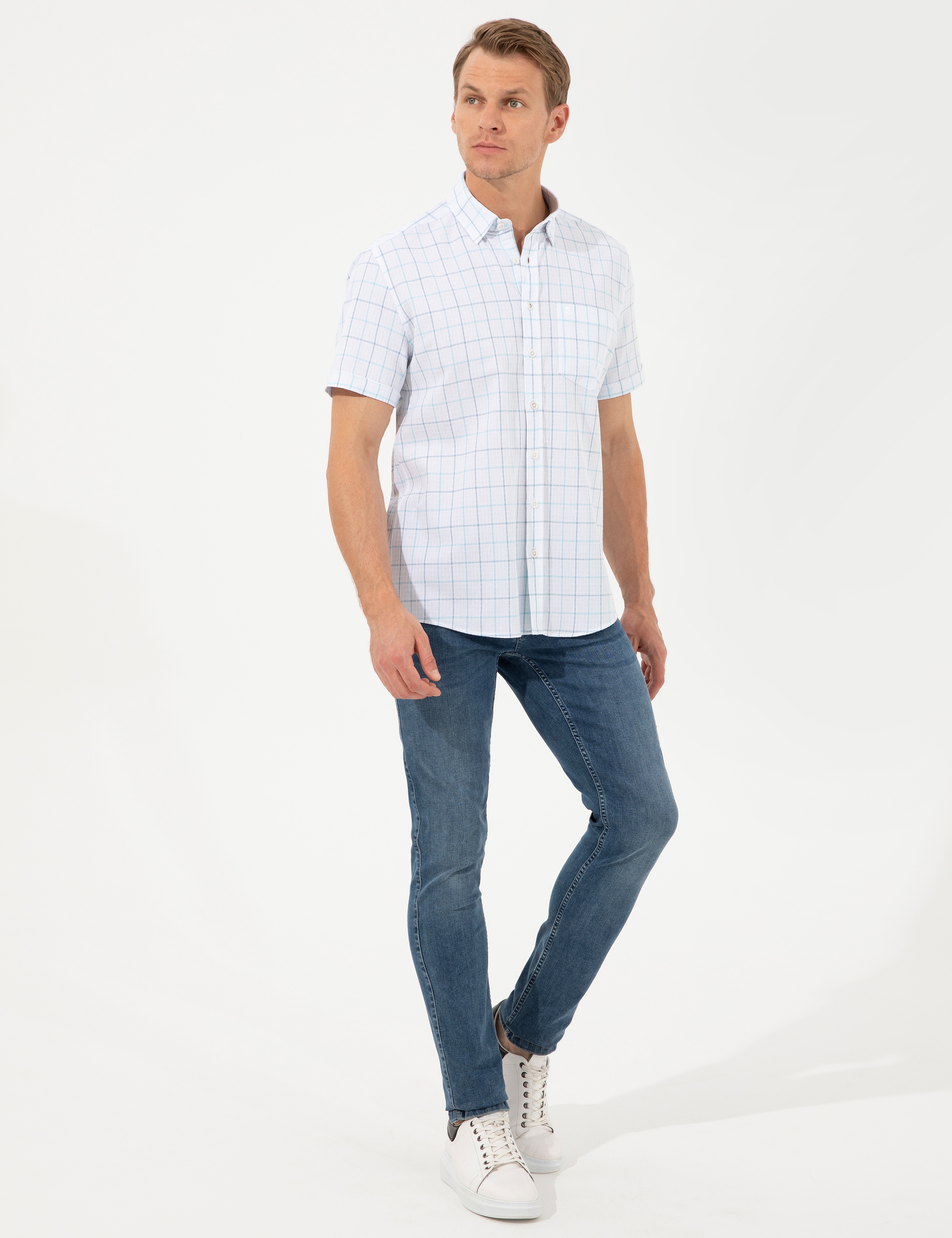 Zümrüt Regular Fit Kısa Kollu Gömlek - Image 4