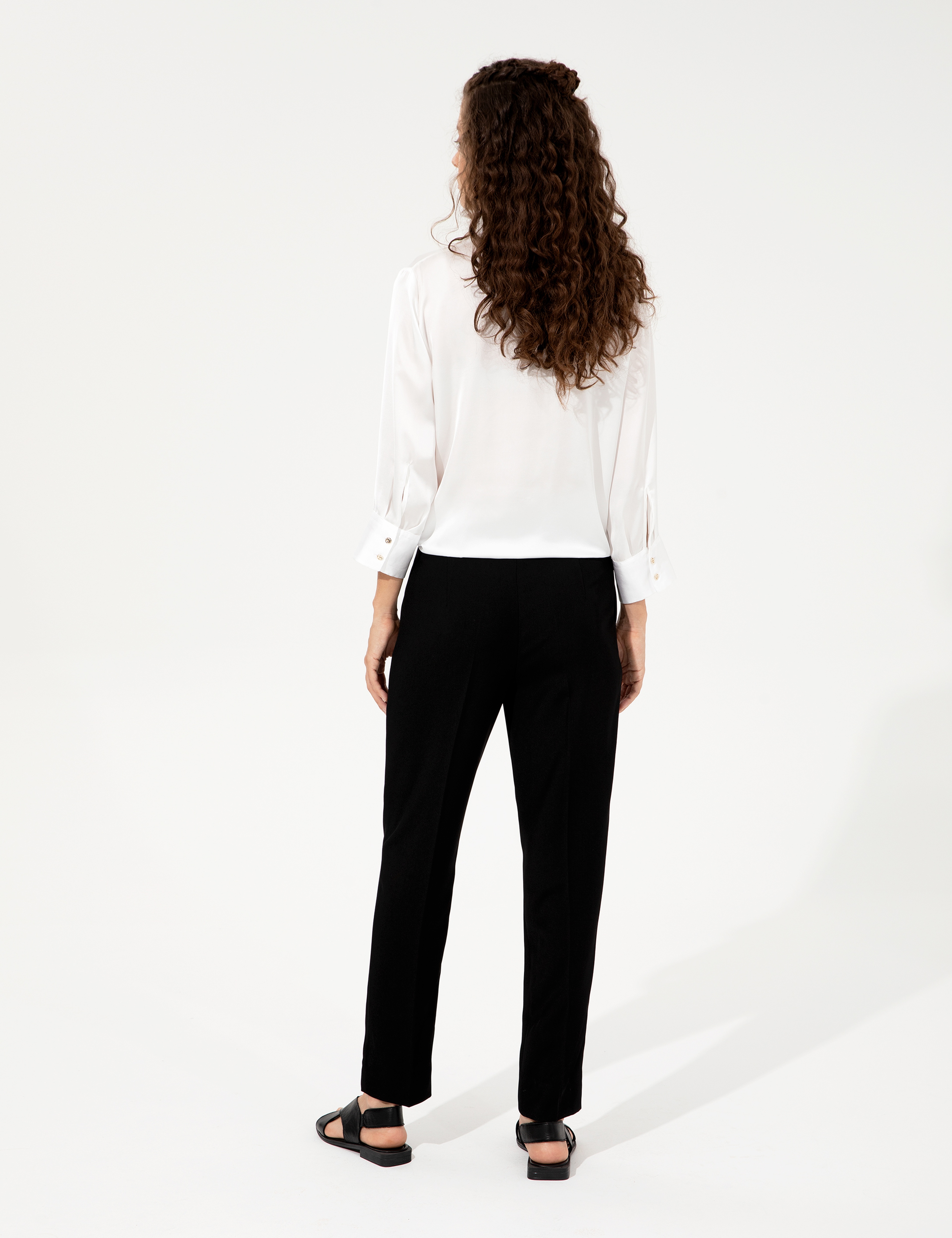 Siyah Oversize Kumaş Pantolon - Image 4