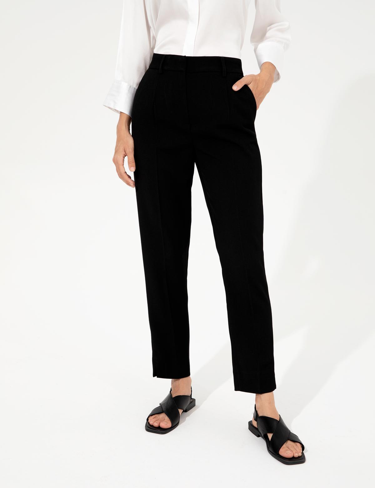 Siyah Oversize Kumaş Pantolon - 50247241017