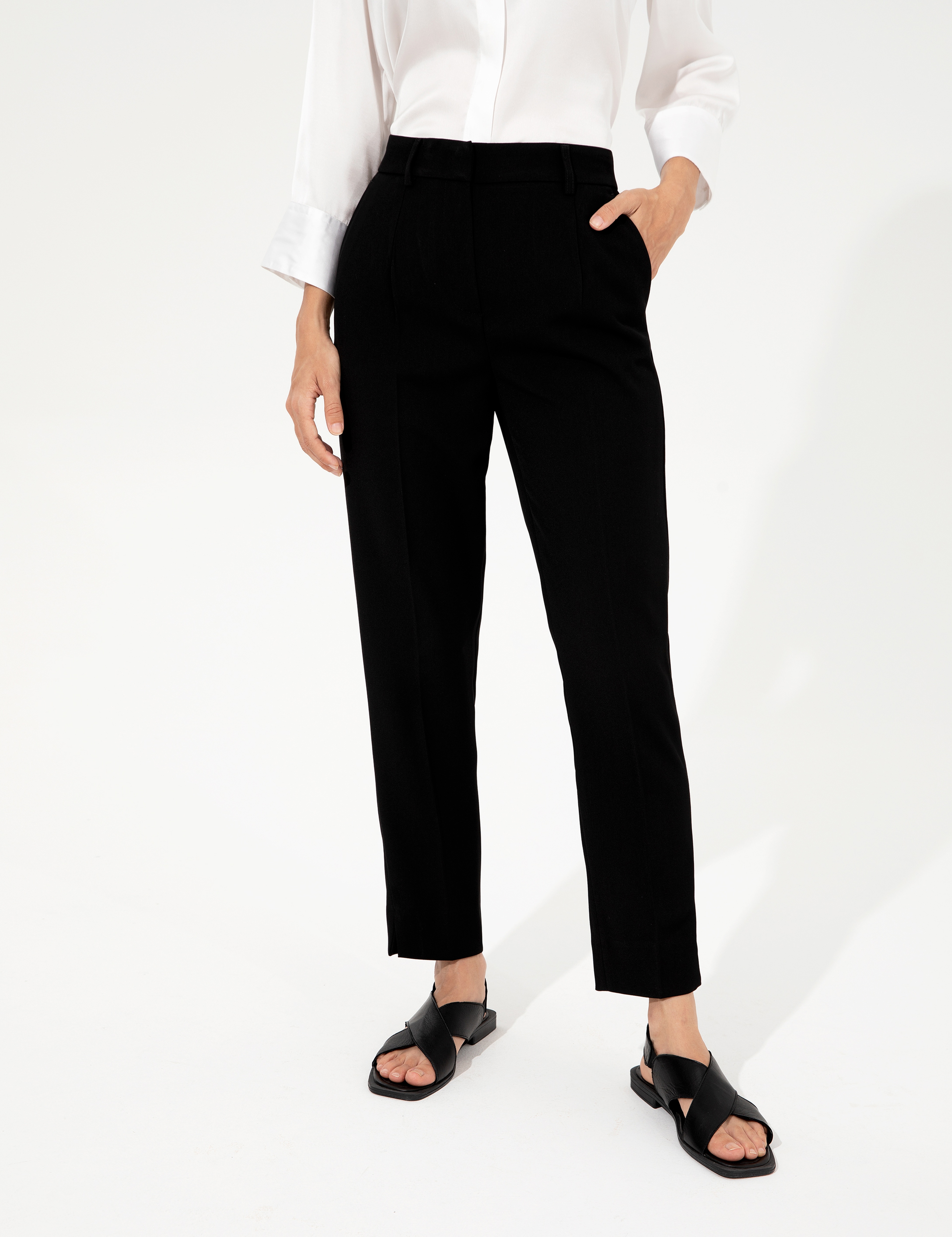 Siyah Oversize Kumaş Pantolon - Image 2