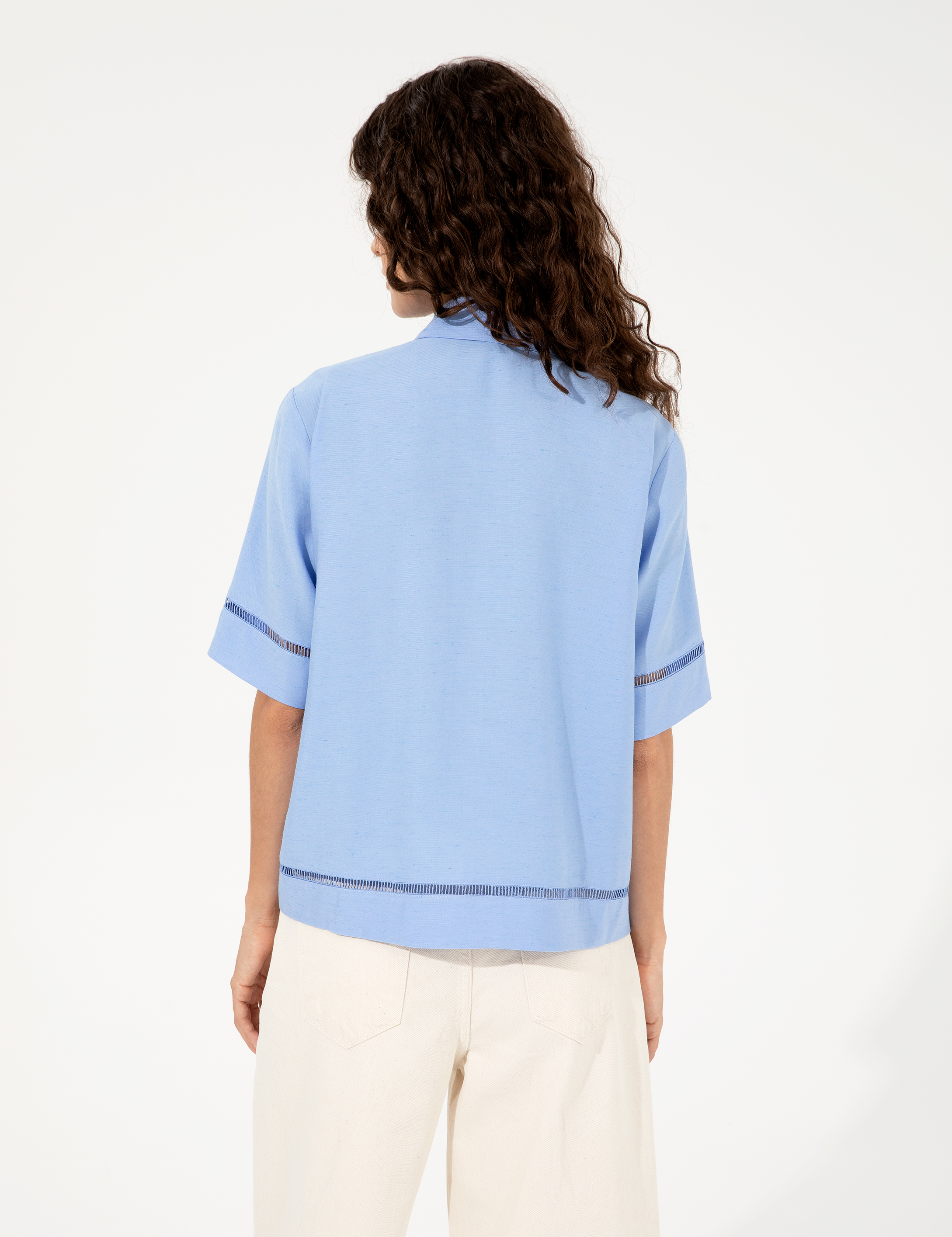 Mavi Comfort Fit Kısa Kollu Gömlek - Image 5