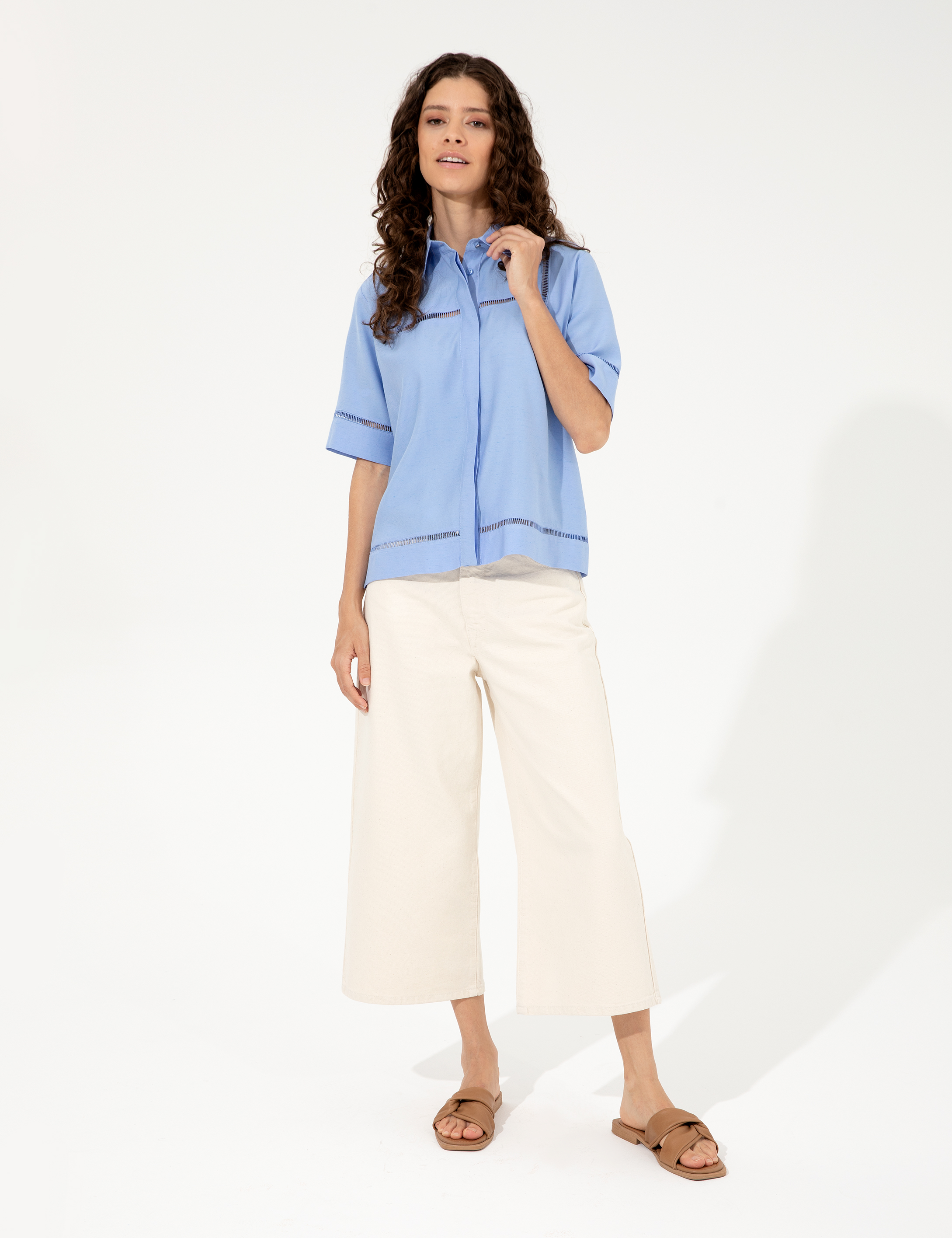 Mavi Comfort Fit Kısa Kollu Gömlek - Image 4