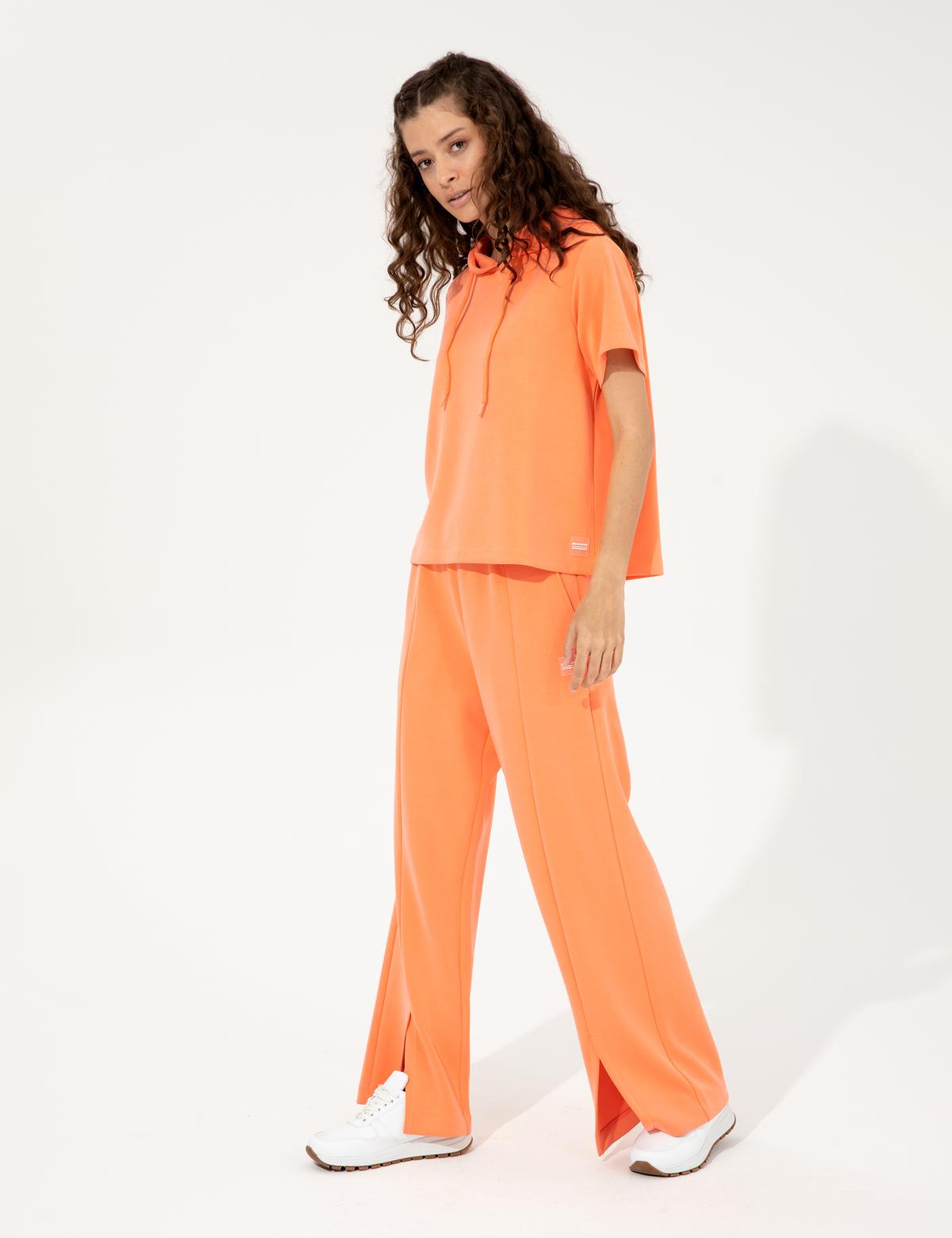 Turuncu Flare Fit Eşofman Altı - 50247473016