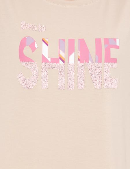 Bej Comfort Fit Tişört - 50252136006