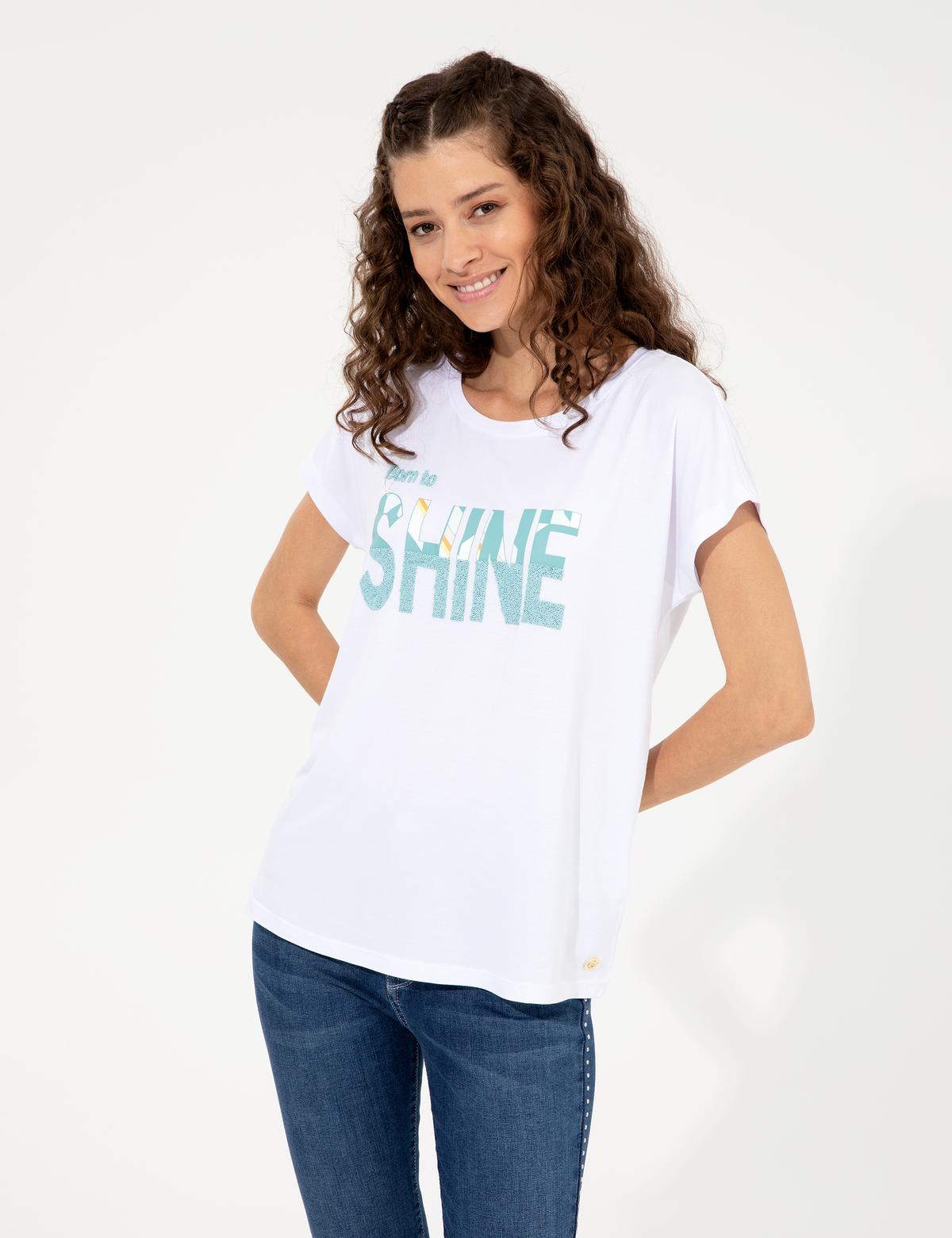 Beyaz Comfort Fit Tişört