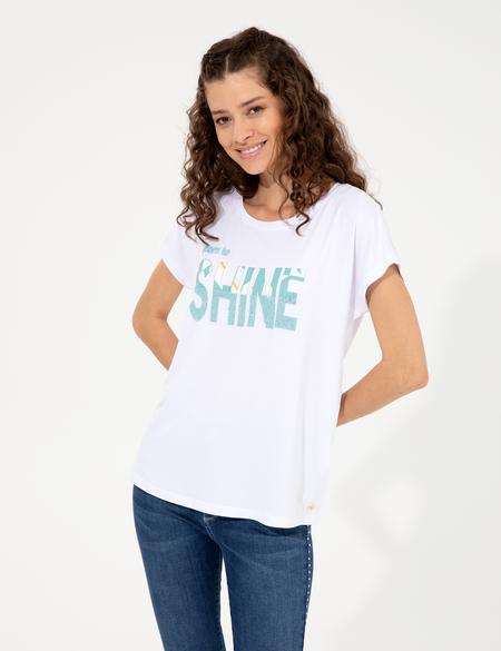 Beyaz Comfort Fit Tişört - 50252136019