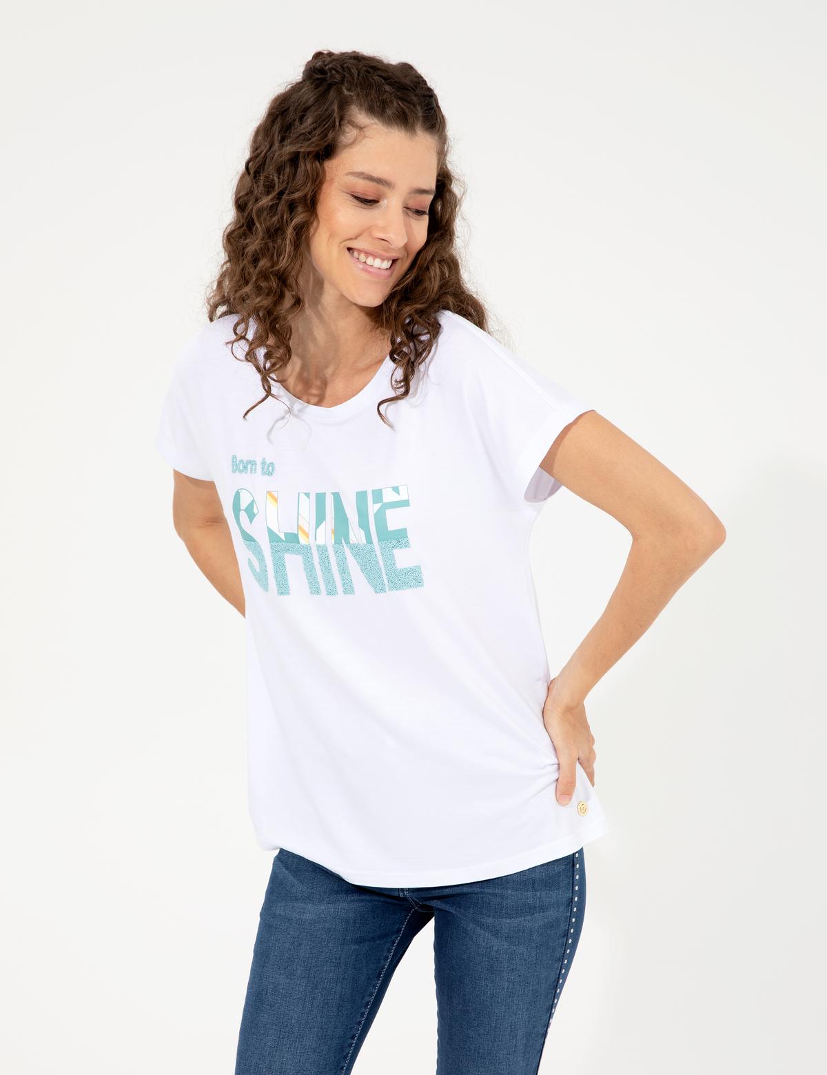 Beyaz Comfort Fit Tişört - 50252136019