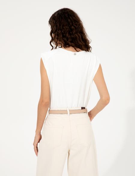 Beyaz Zıbın Bluz - 50246193004