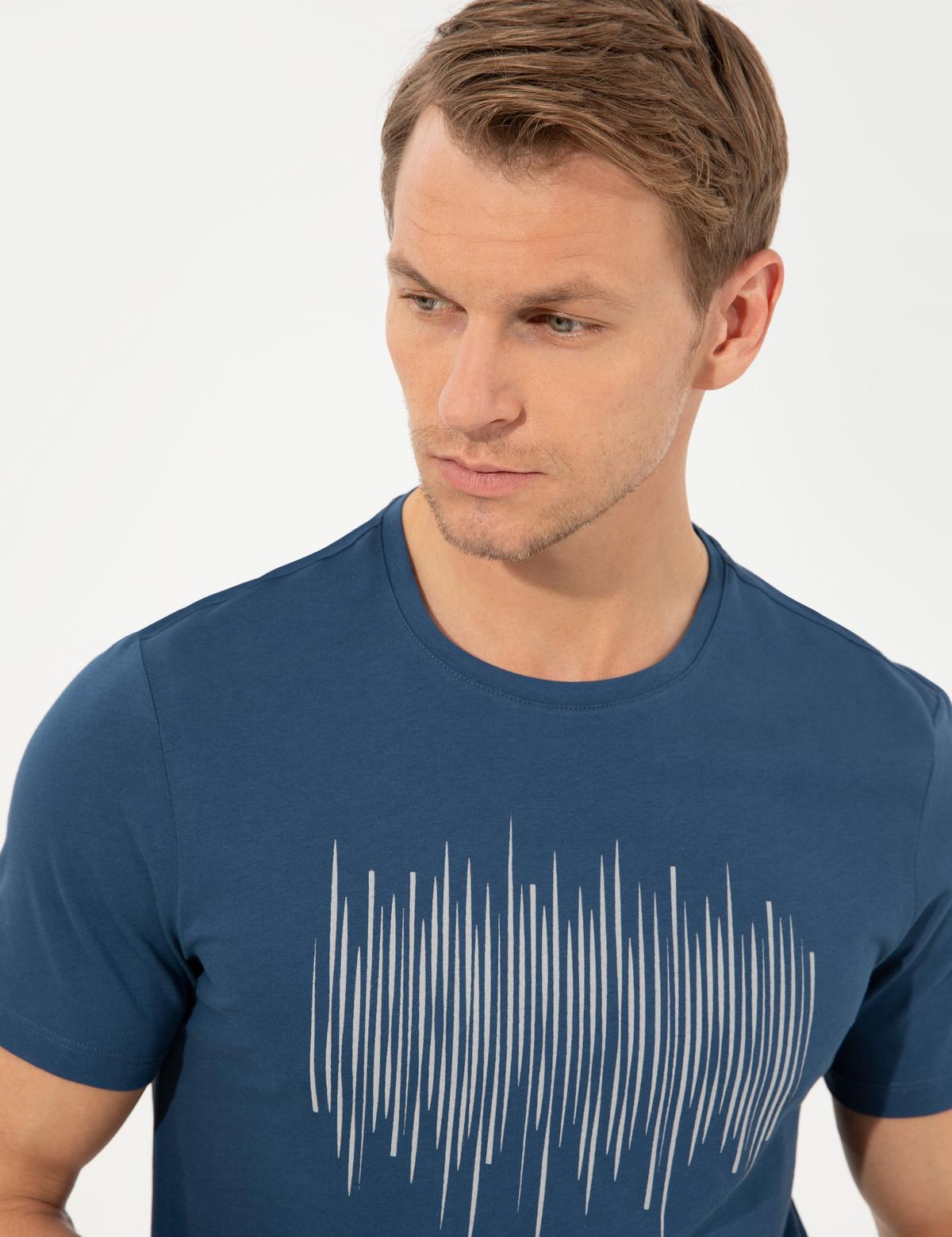 İndigo Slim Fit Bisiklet Yaka T-shirt - 50253508027