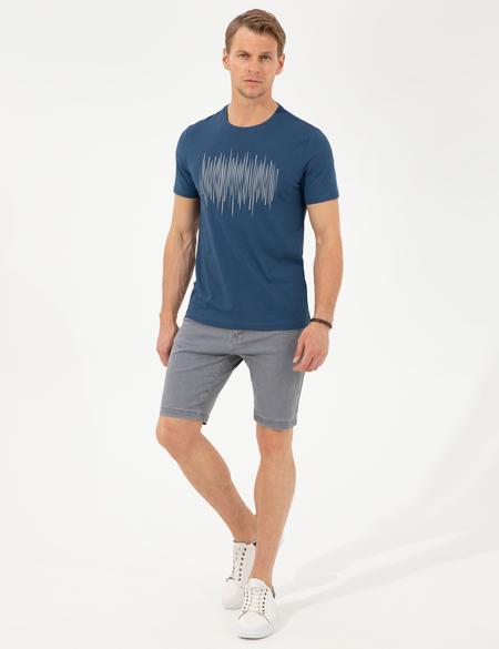 İndigo Slim Fit Bisiklet Yaka T-shirt - 50253508027