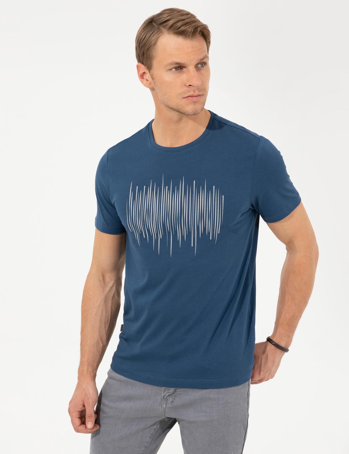 İndigo Slim Fit Bisiklet Yaka T-shirt - 50253508027