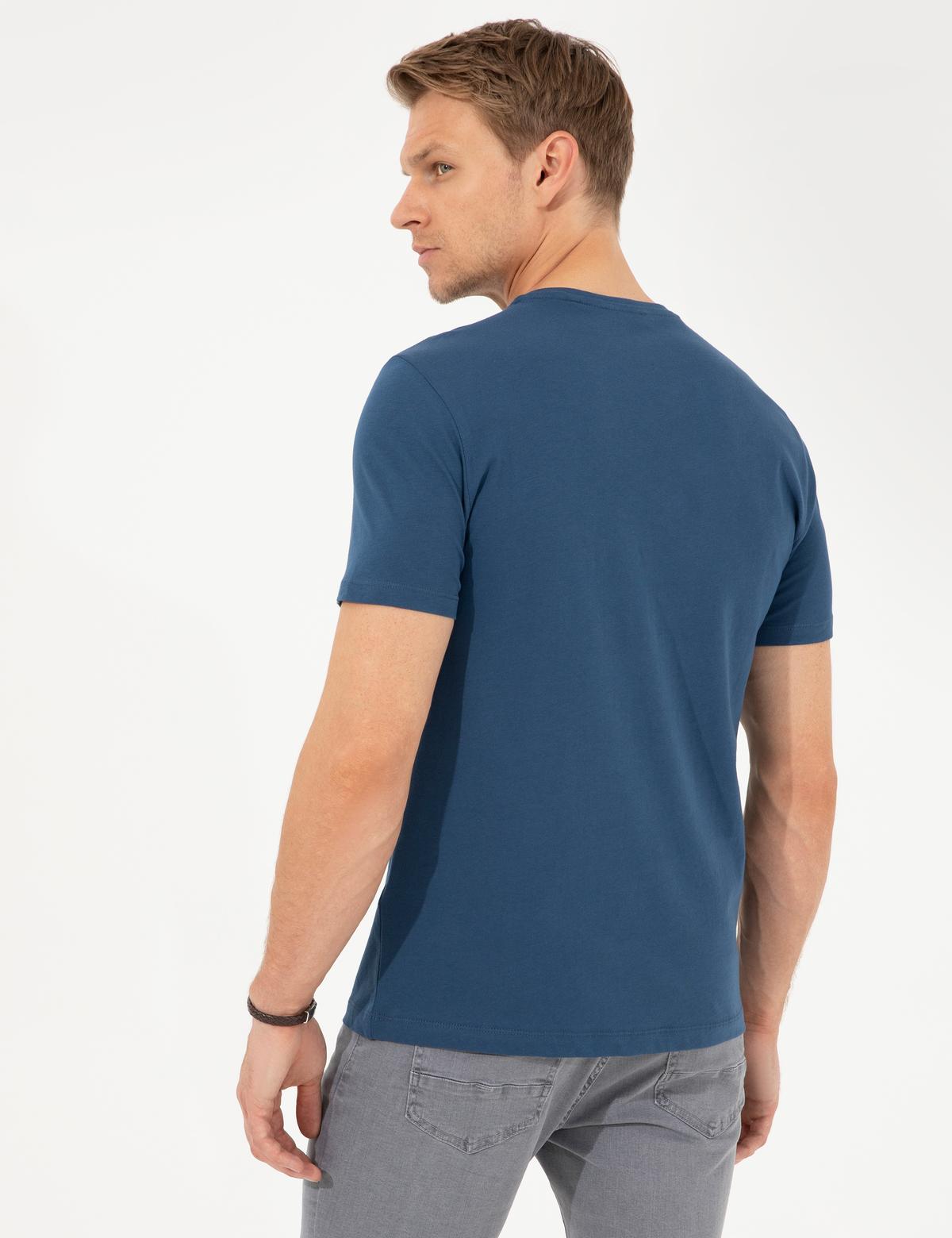 İndigo Slim Fit Bisiklet Yaka T-shirt - 50253508027