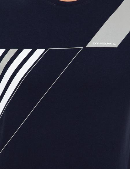 Lacivert Slim Fit Bisiklet Yaka Tişört - 50254027017