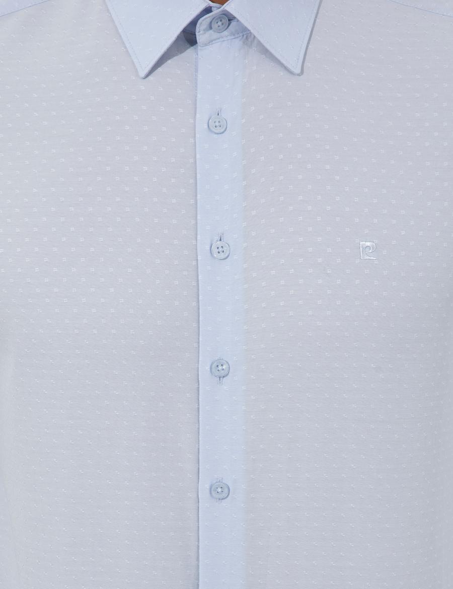 Açık Mavi Slim Fit Uzun Kollu Gömlek