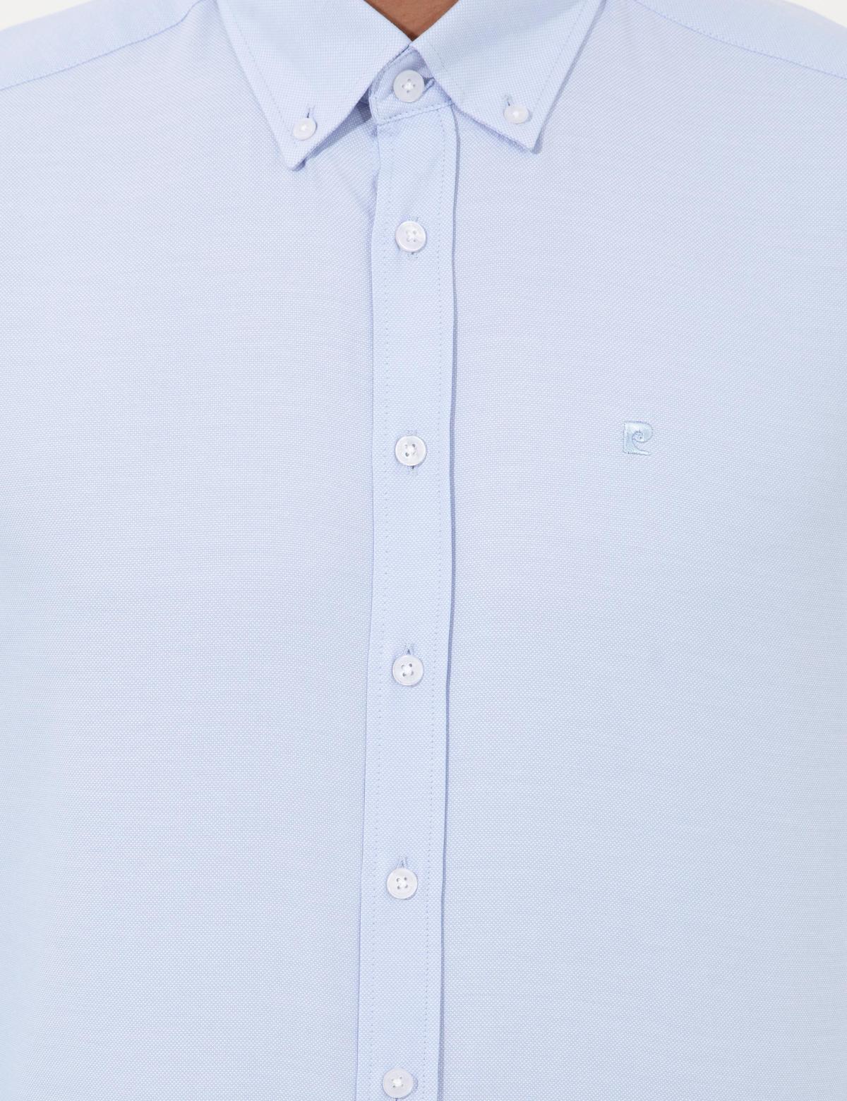 Açık Mavi Slim Fit Oxford Gömlek - 50255275032