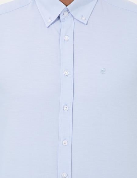Açık Mavi Slim Fit Oxford Gömlek - 50255275032