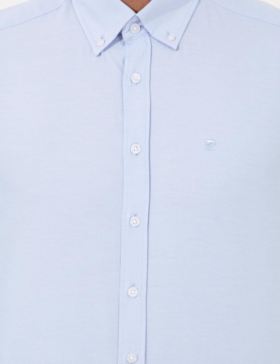 Açık Mavi Slim Fit Oxford Gömlek