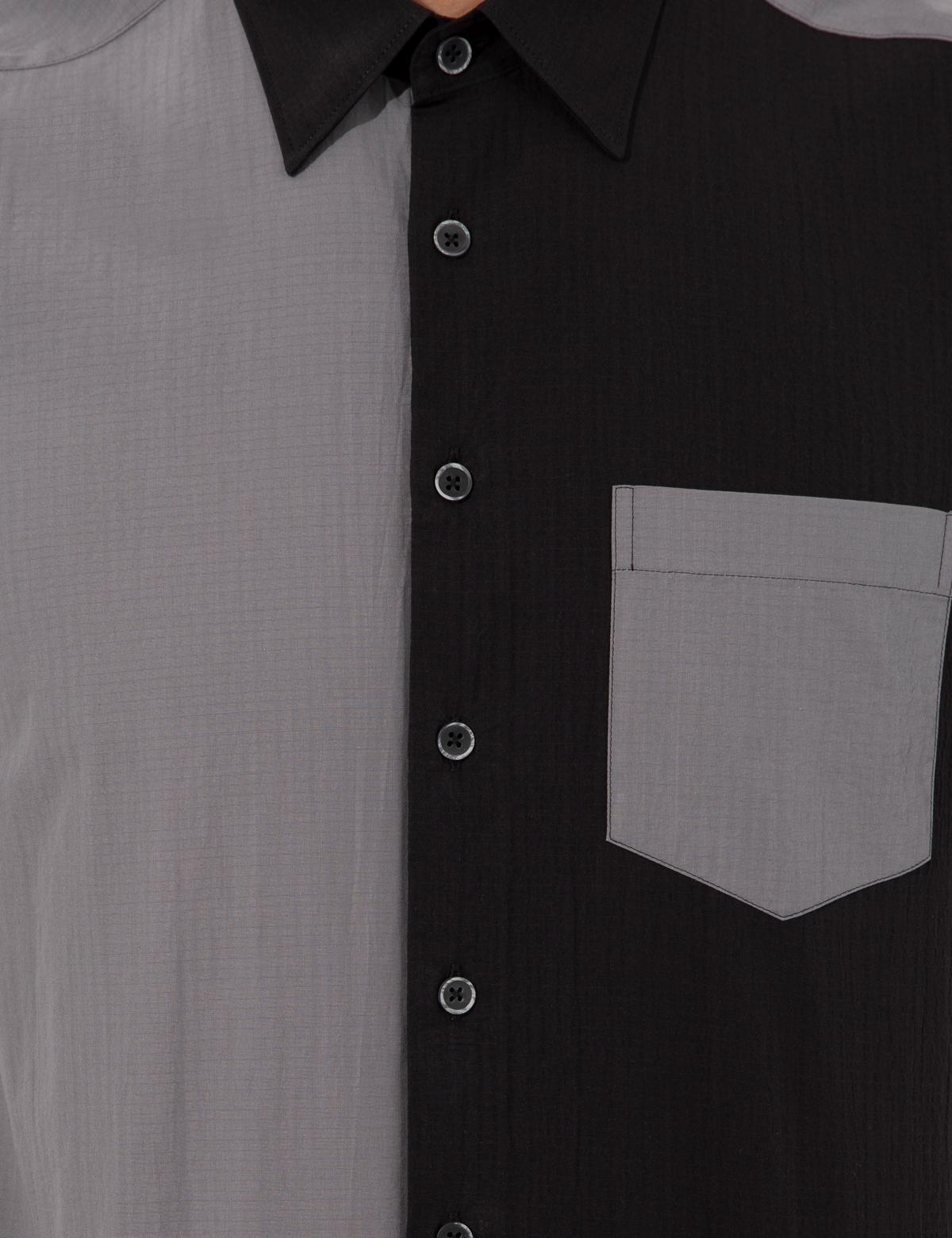 Siyah Regular Fit Kısa Kollu Gömlek - 50249485019