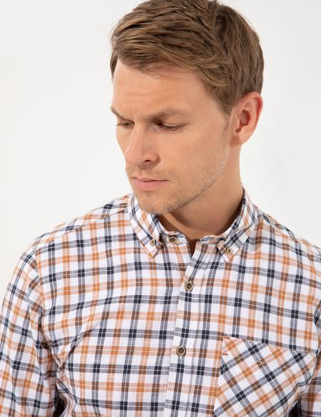 Turuncu Regular Fit Uzun Kollu Gömlek - 50249749007