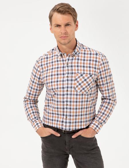 Turuncu Regular Fit Uzun Kollu Gömlek - 50249749007