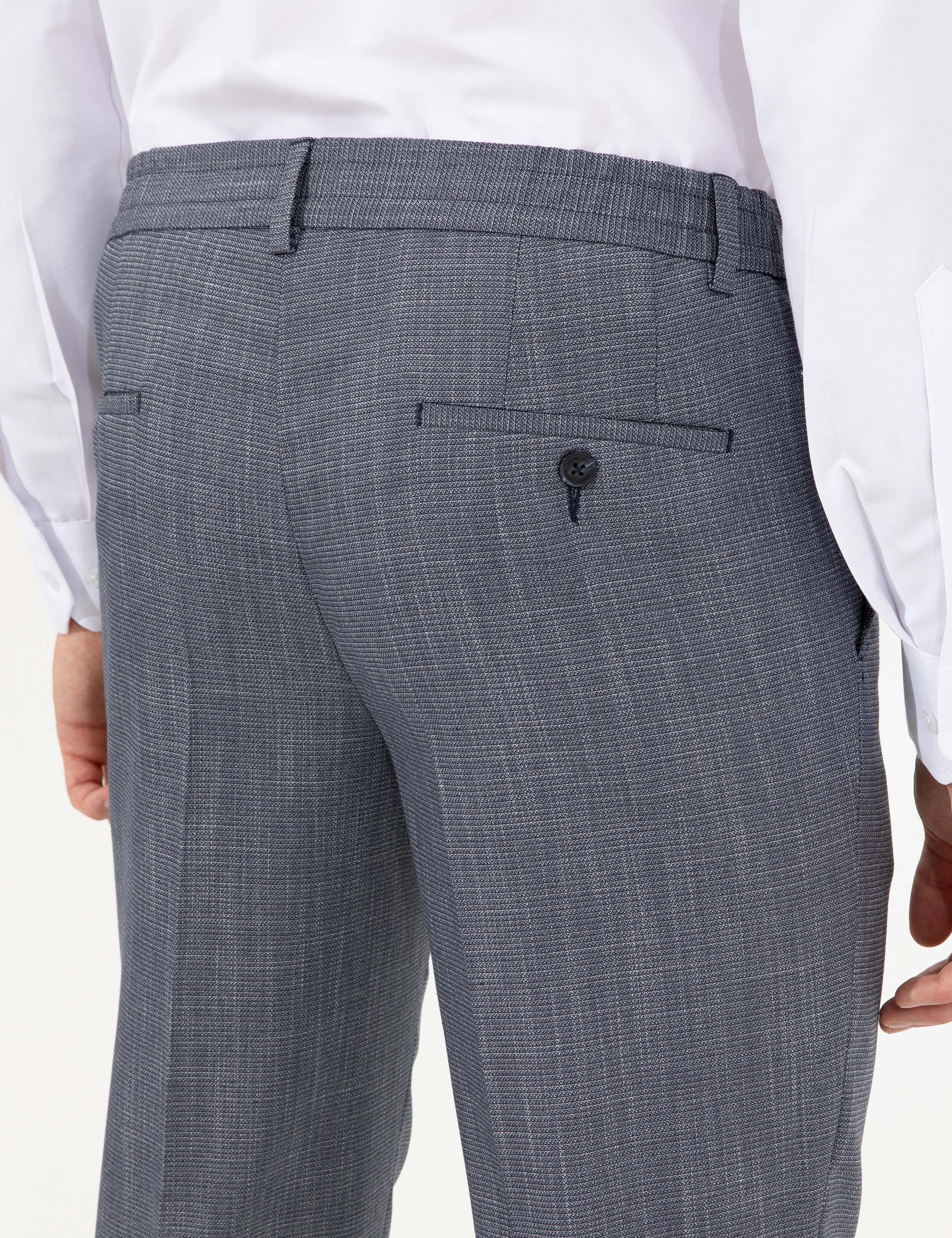 Lacivert Ex. Slim Fit Kumaş Pantolon - Image 7
