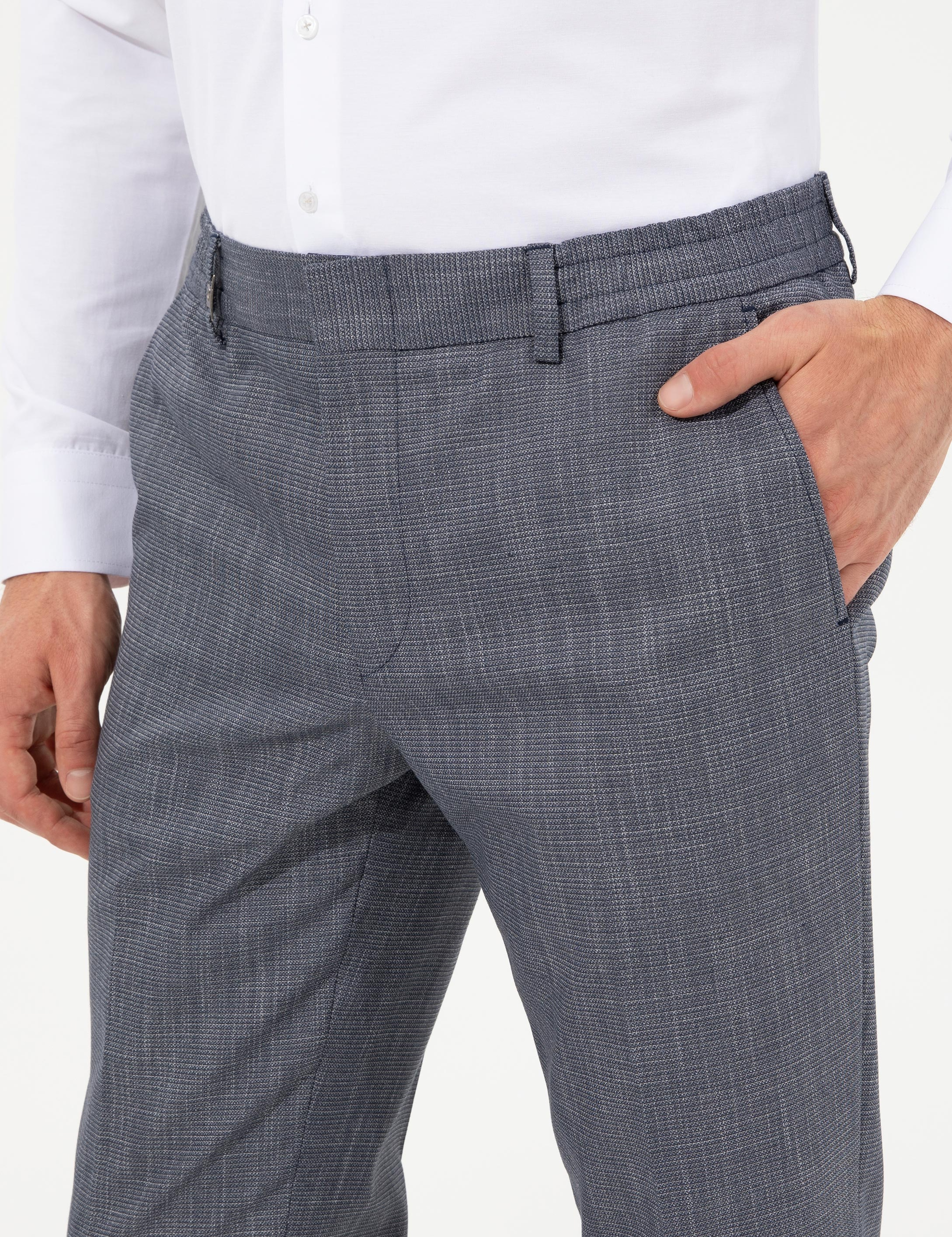 Lacivert Ex. Slim Fit Kumaş Pantolon - Image 6