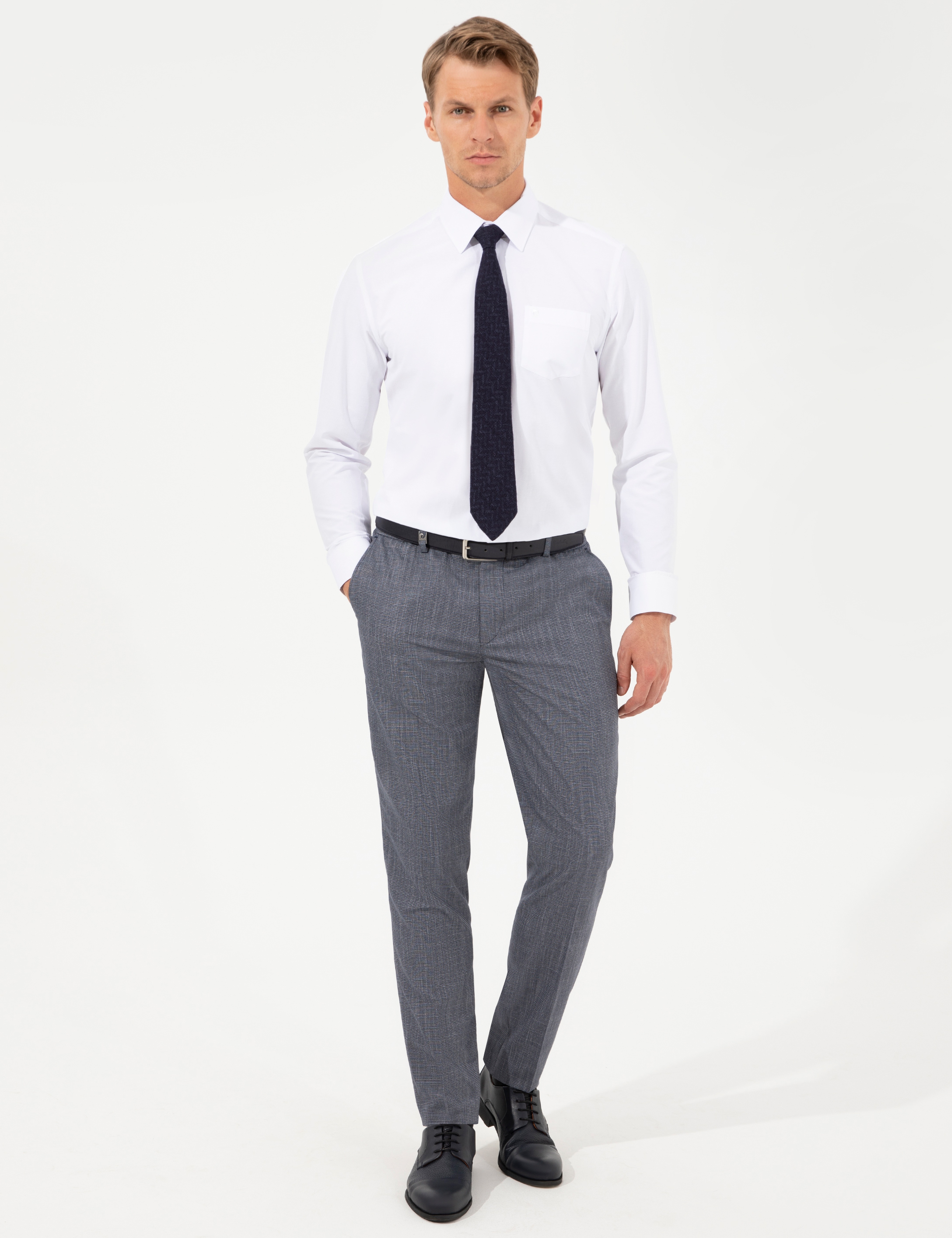 Lacivert Ex. Slim Fit Kumaş Pantolon - Image 1