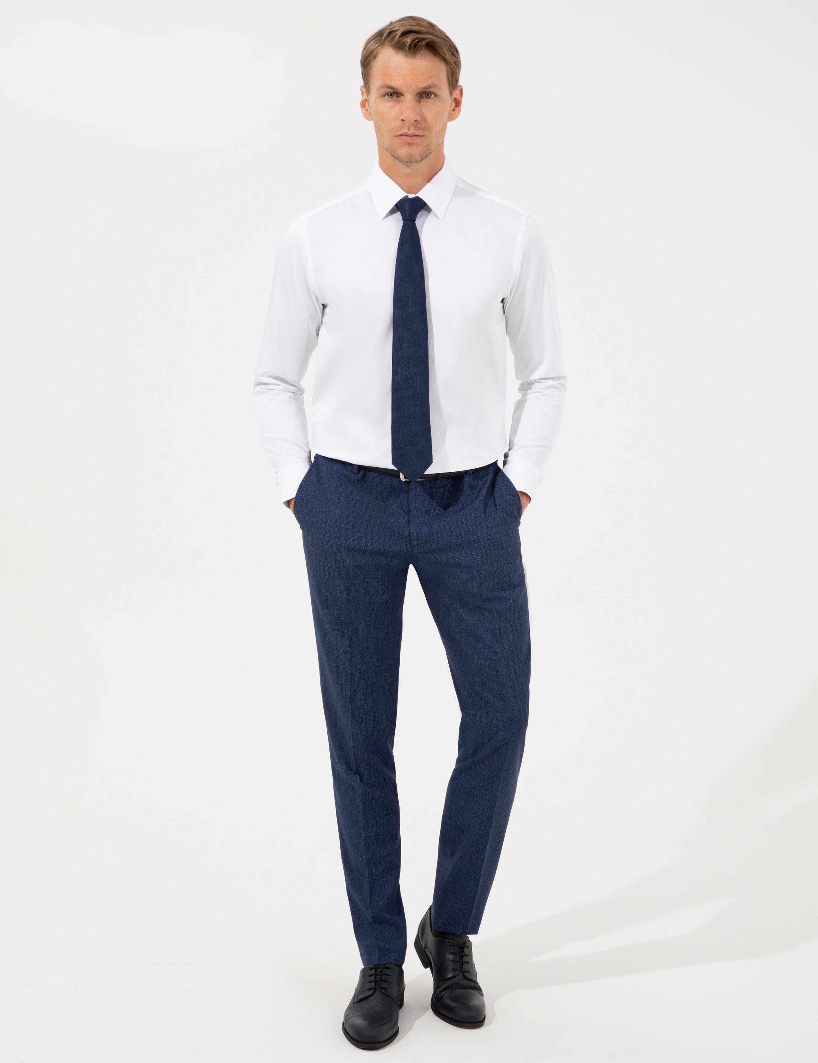 Beyaz Slim Fit Uzun Kollu Klasik Gömlek