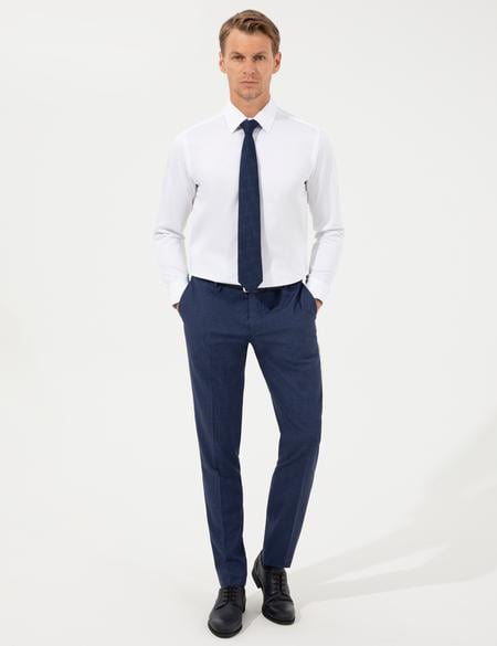 Beyaz Slim Fit Uzun Kollu Klasik Gömlek - 50251166009