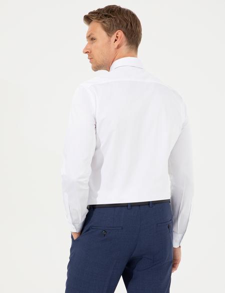 Beyaz Slim Fit Uzun Kollu Klasik Gömlek - 50251166009