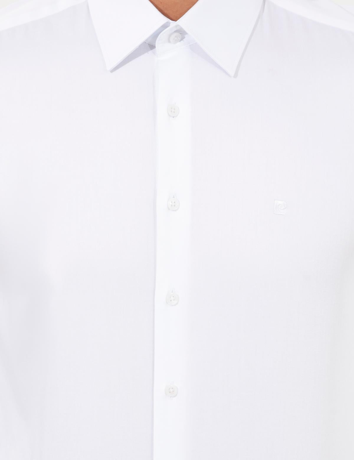 Beyaz Slim Fit Uzun Kollu Klasik Gömlek - 50251166009