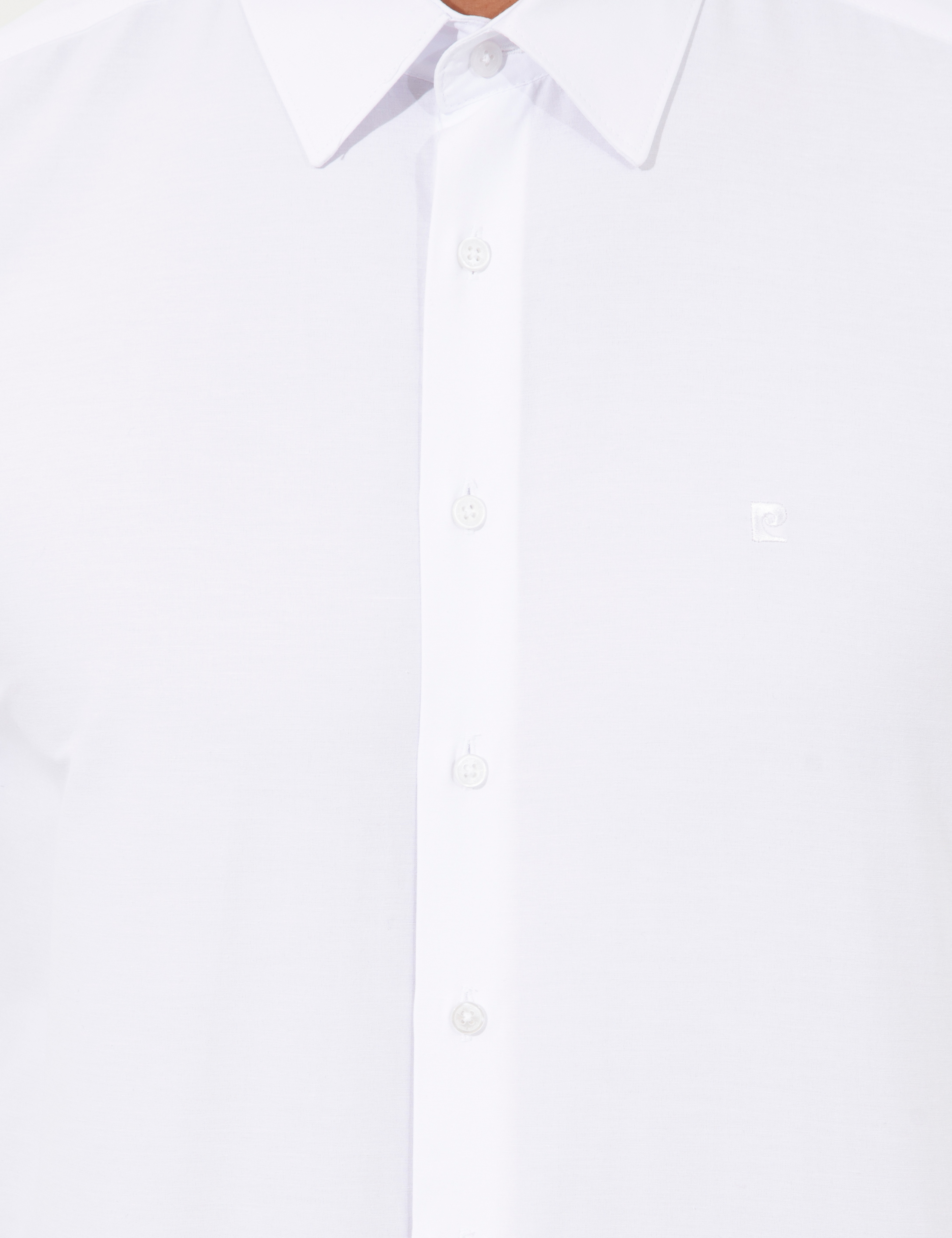 Beyaz Slim Fit Uzun Kollu Klasik Gömlek - Image 6